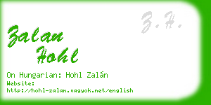 zalan hohl business card