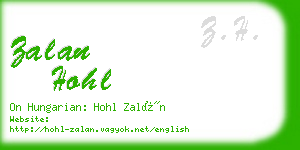 zalan hohl business card